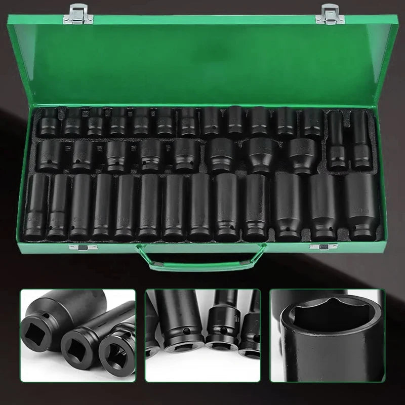 35pcs Professional Heavy-Duty 1/2" Impact Socket Set