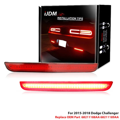 iJDM Rear Bumper Reflector Light Assemblies For 2013-2015 Dodge Challenger