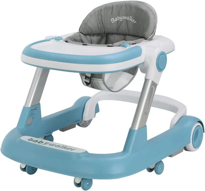 2-in-1 Baby Walker W/ Anti-Roll Design 6-18 Months