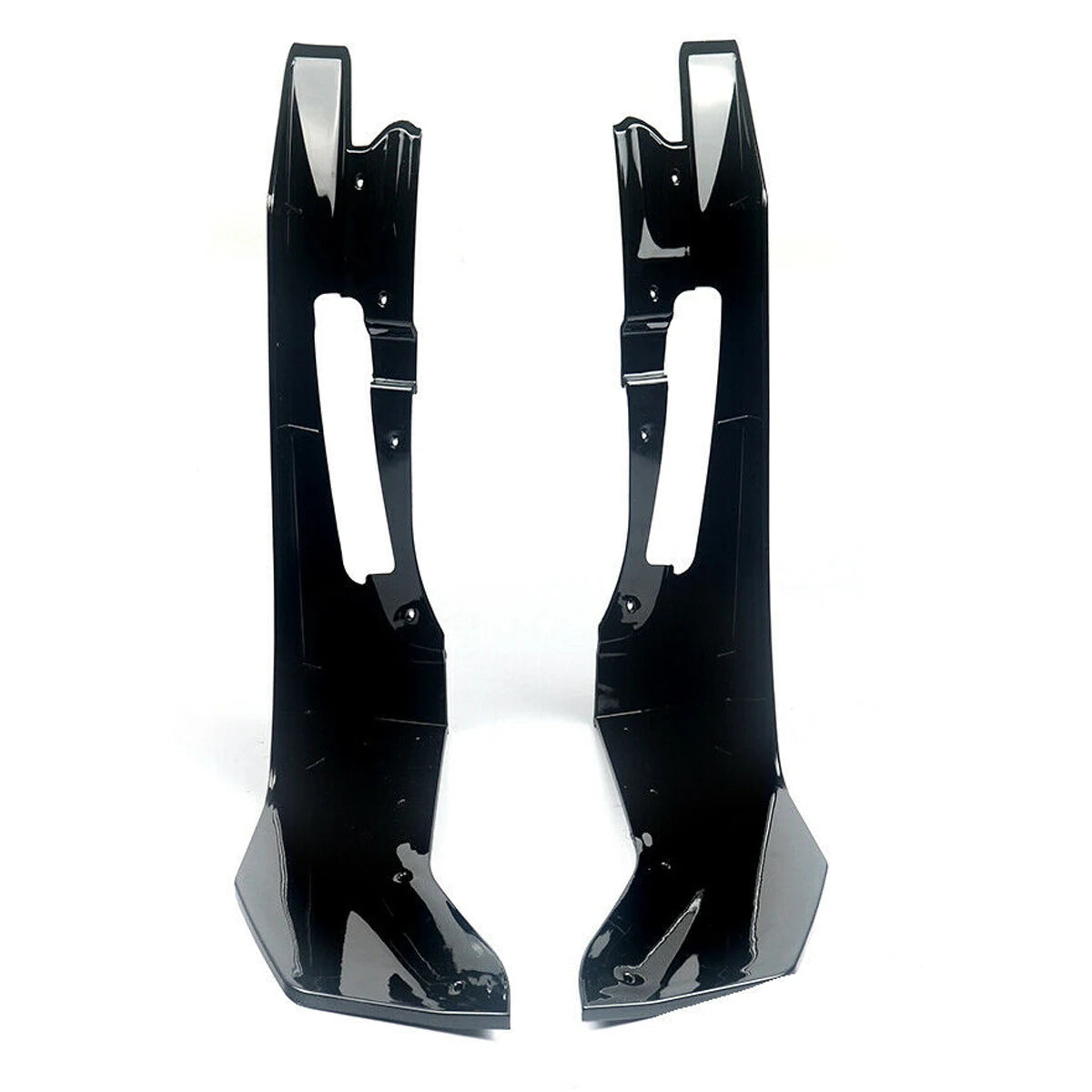 Black Front Bumper Splitters For Ford Mustang 2015-2022