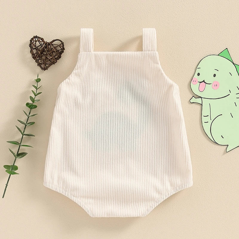 1Pc Dinosaur/Shark Embroidery Onsie Overalls