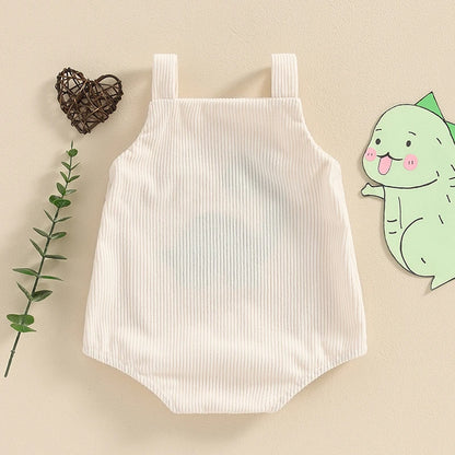 1Pc Dinosaur/Shark Embroidery Onsie Overalls
