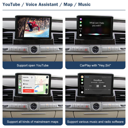 Wireless CarPlay Android Auto Interface for Audi A8 2012-2018,