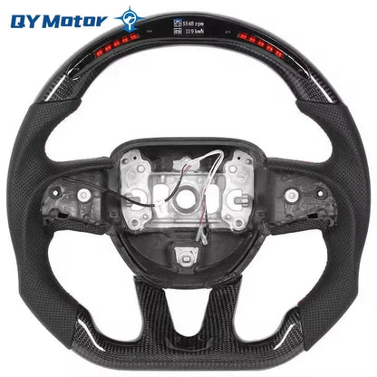 LED Carbon Fiber Steering Wheel For Dodge 2015-2020 Jeep 2014-2020