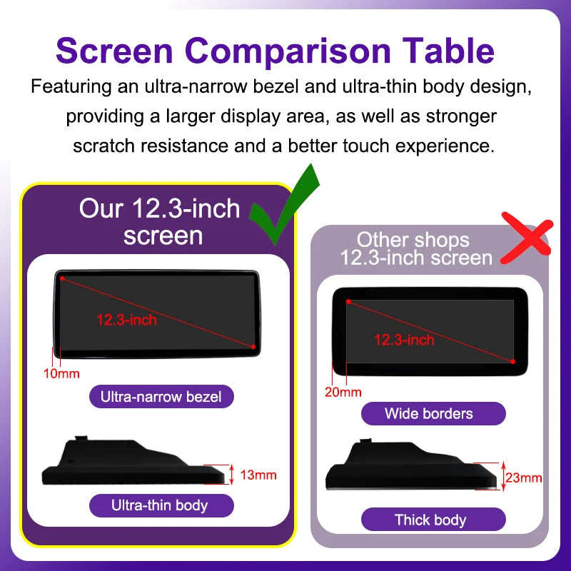 Wireless Carplay Android Auto Touchscreen for BENZ C CALSS W205 GLC 2015 - 2018