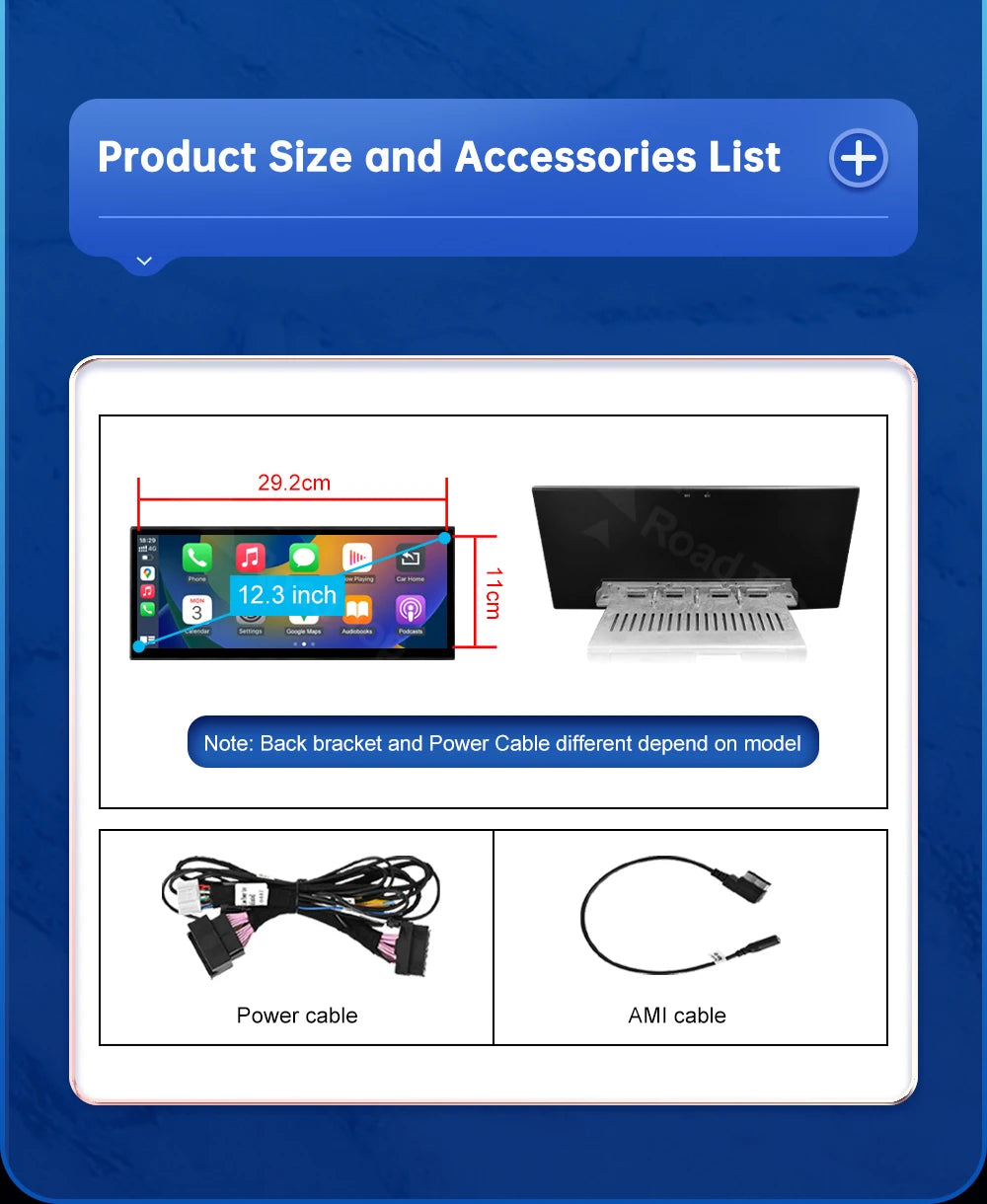 12.3inch Multimedia Player Carplay Display For Audi 2012-2018