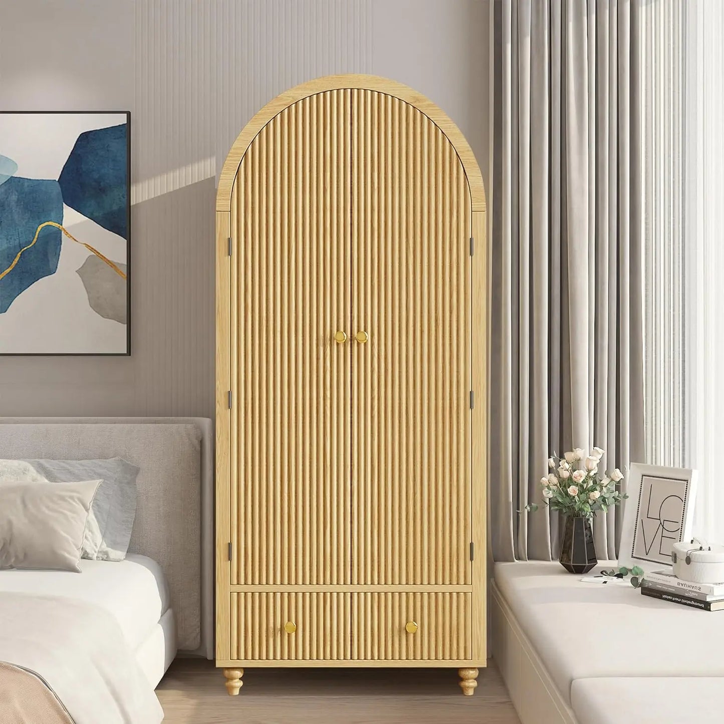 Arched Wooden Closet