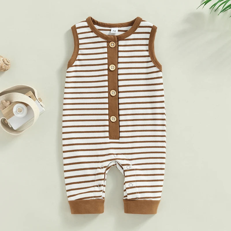 1Pc Striped Onesie 0-18m