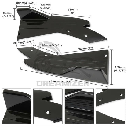 Rear Bumper Splitter Side Skirt For Ford Mustang 2000-2021