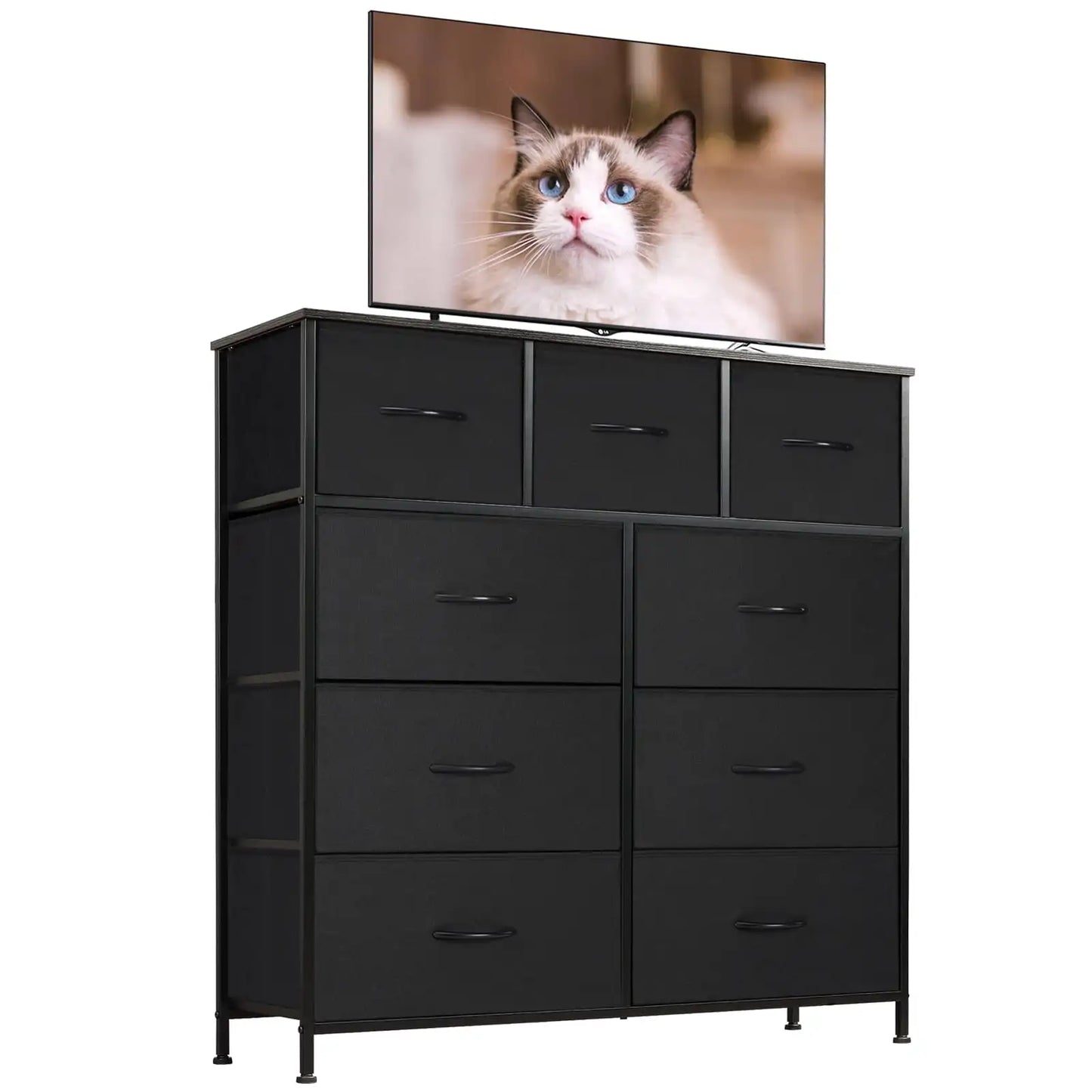 Multi-Use Fabric 9-Drawer Organizer Stand