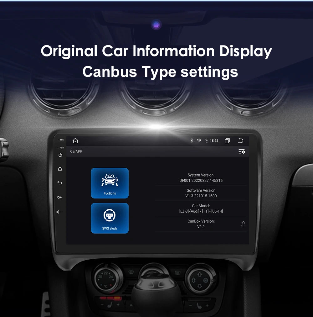 CarPlay Android Auto radio For Audi TT MK2 8J 2006-2014