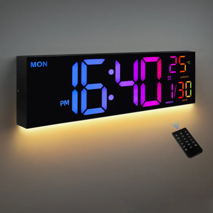 RGB Digital LED Wall Clock