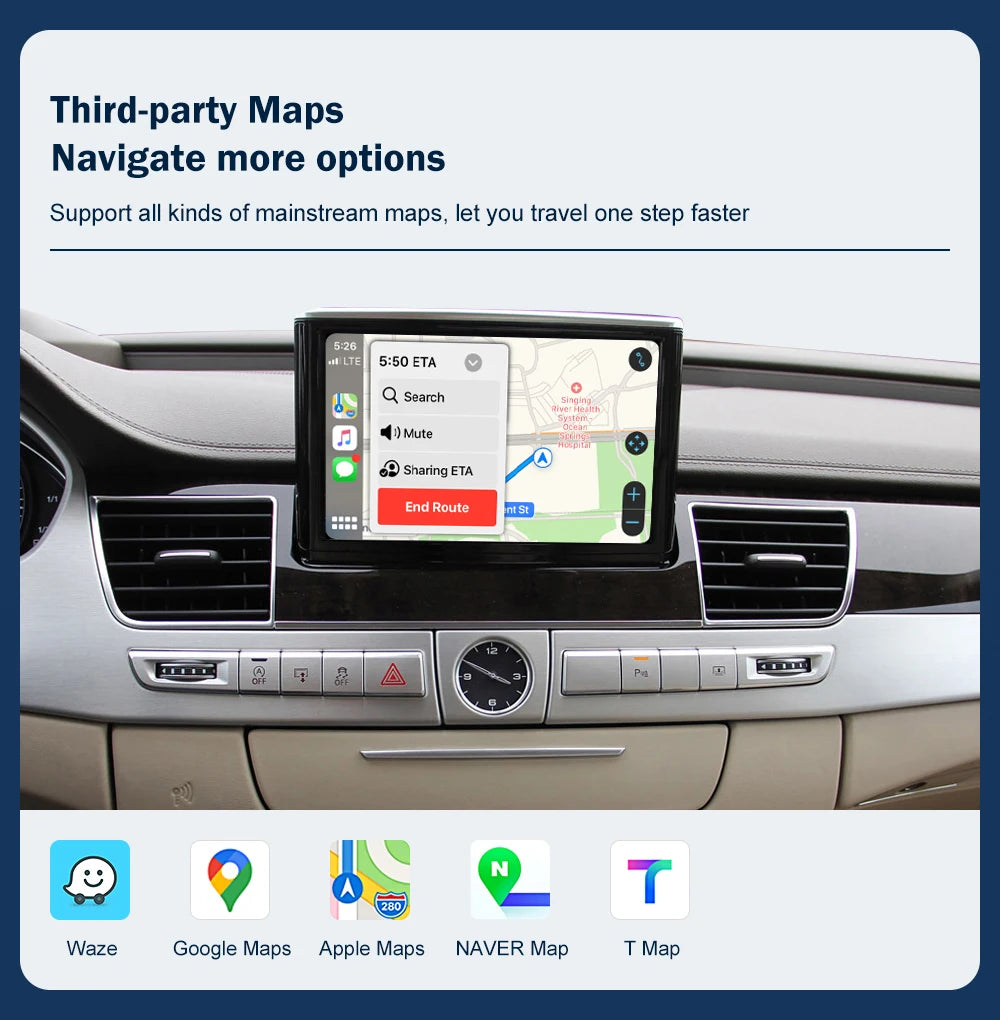 Wireless CarPlay Android Auto Interface for Audi A8 2012-2018,