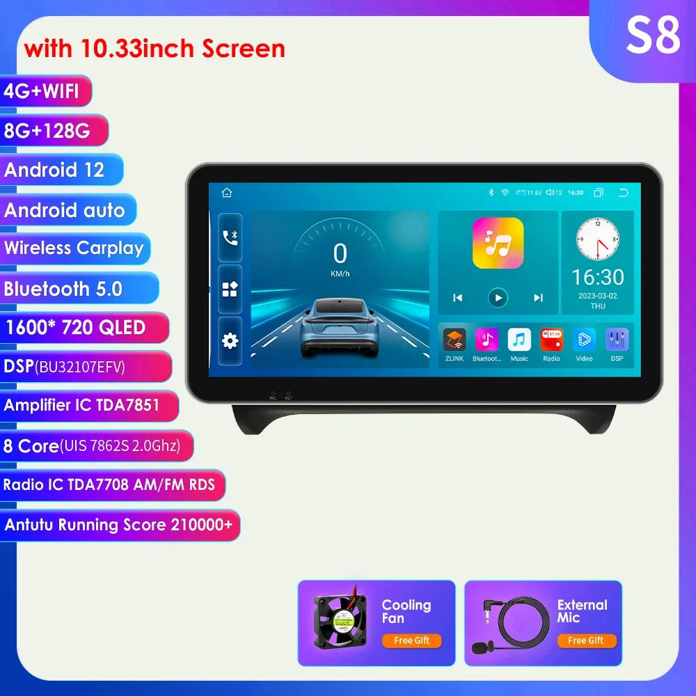 CarPlay Android Auto radio For Audi TT MK2 8J 2006-2014