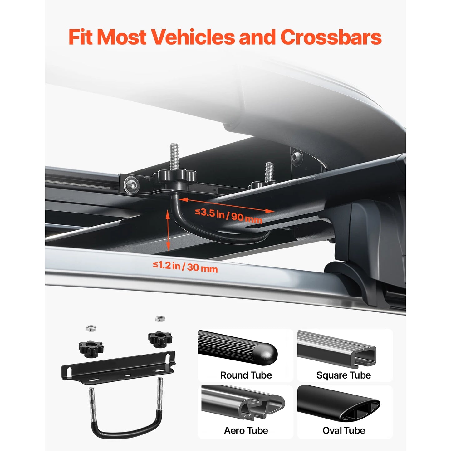 VEVOR Roof Rack Cargo Carrier 48x40x5.6“ Universal Rooftop Cargo Basket