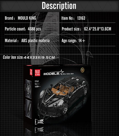 MOULD KING 13163 Bugatti Building Block Assembly
