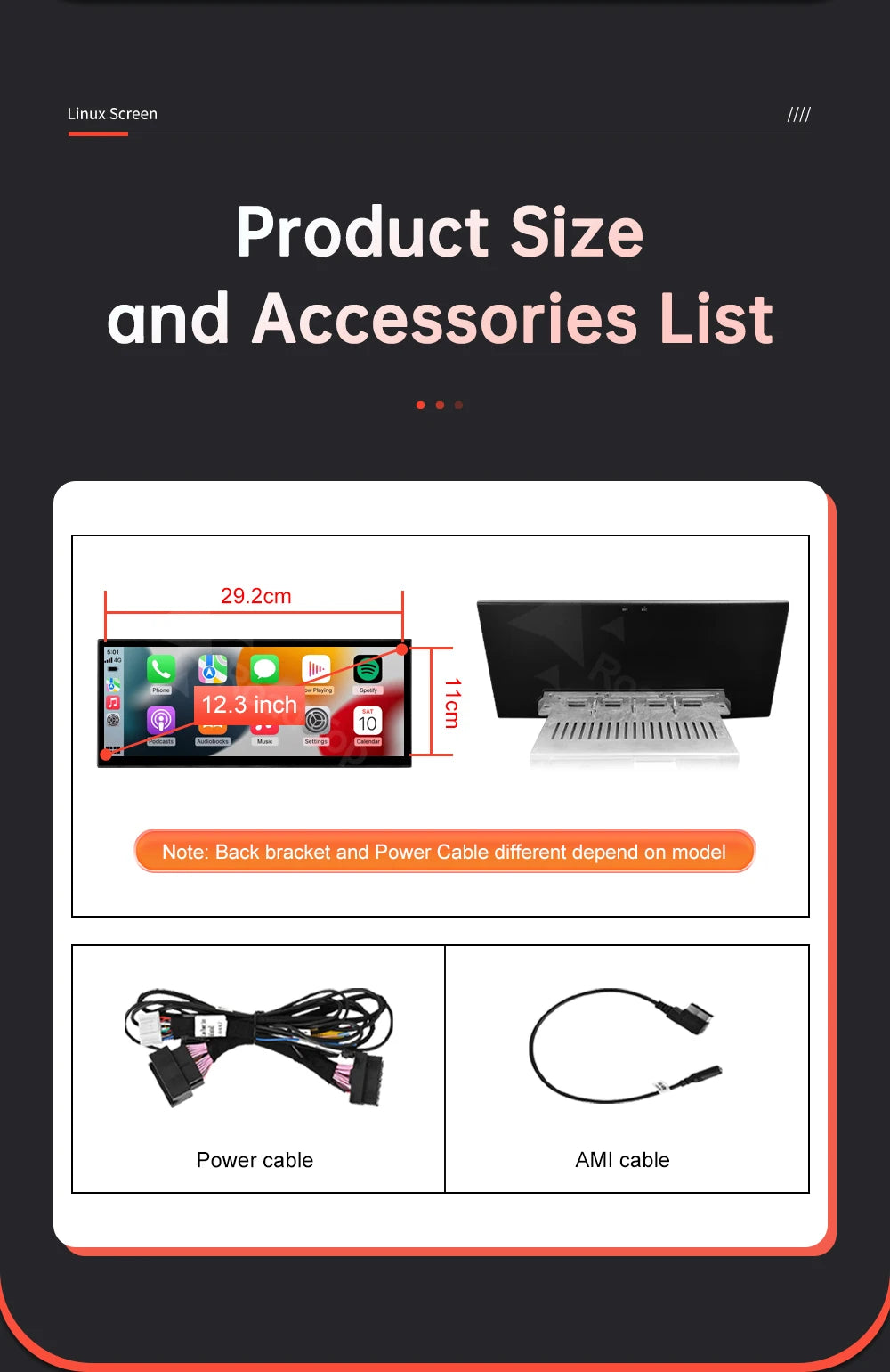 12.3'' Linux Multimedia Display For Audi A6 A7 2011-2018