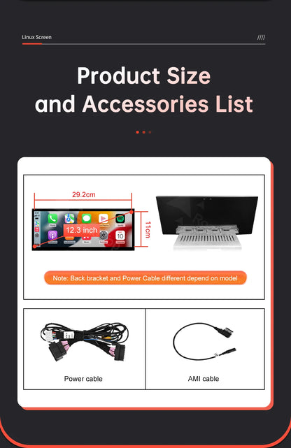 12.3'' Linux Multimedia Display For Audi A6 A7 2011-2018