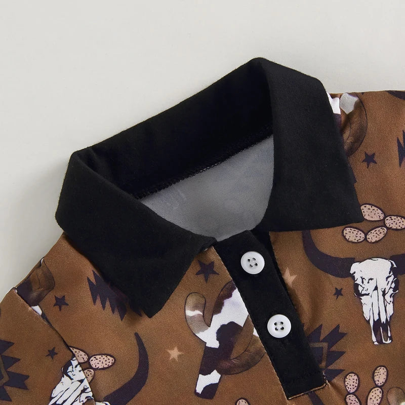 1Pc Wild Western Onesie 3-18M