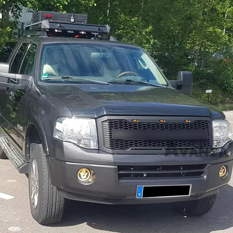 Front Grill With Led Lights Bumper Grille For Ford Expedition 2007-2014
