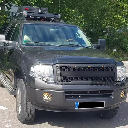 Front Grill With Led Lights Bumper Grille For Ford Expedition 2007-2014