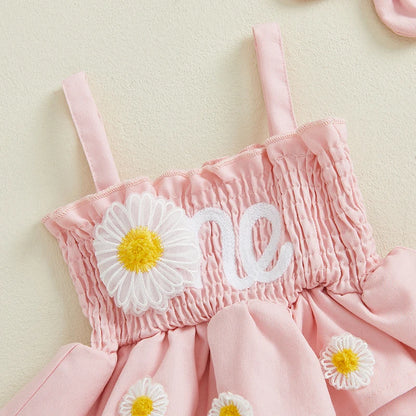 1Pc Stitched Flower Dress 12-18M