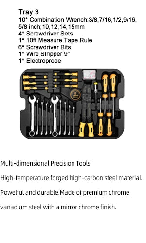 DEKO 258 Piece Rolling Tool Kit