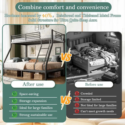 Twin Over Full Size Heavy Duty Bunk Beds