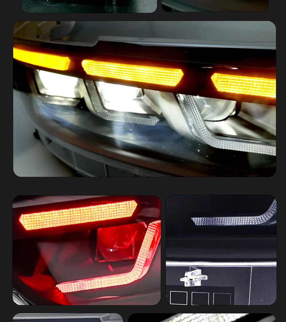 RGB Headlight LED Projector For Ford Mustang 2015-2017