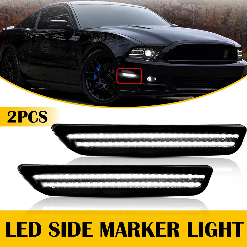 LED Side Marker Lights For Ford Mustang 2010-2014