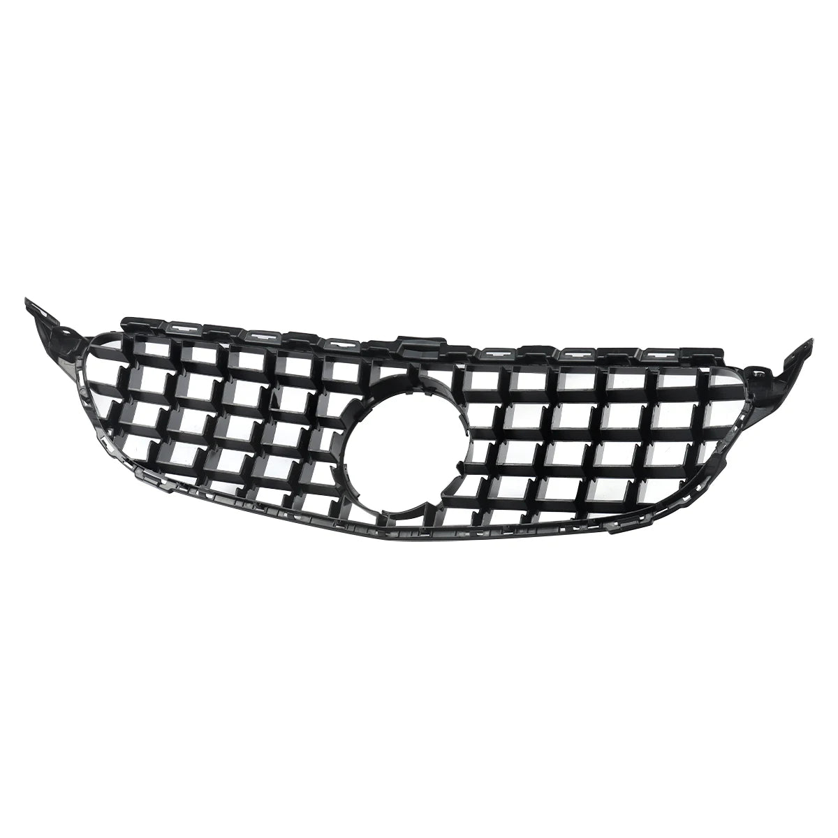 Chrome + Black Front Grille For Mercedes-Benz W205 C250 C300 2015-2018