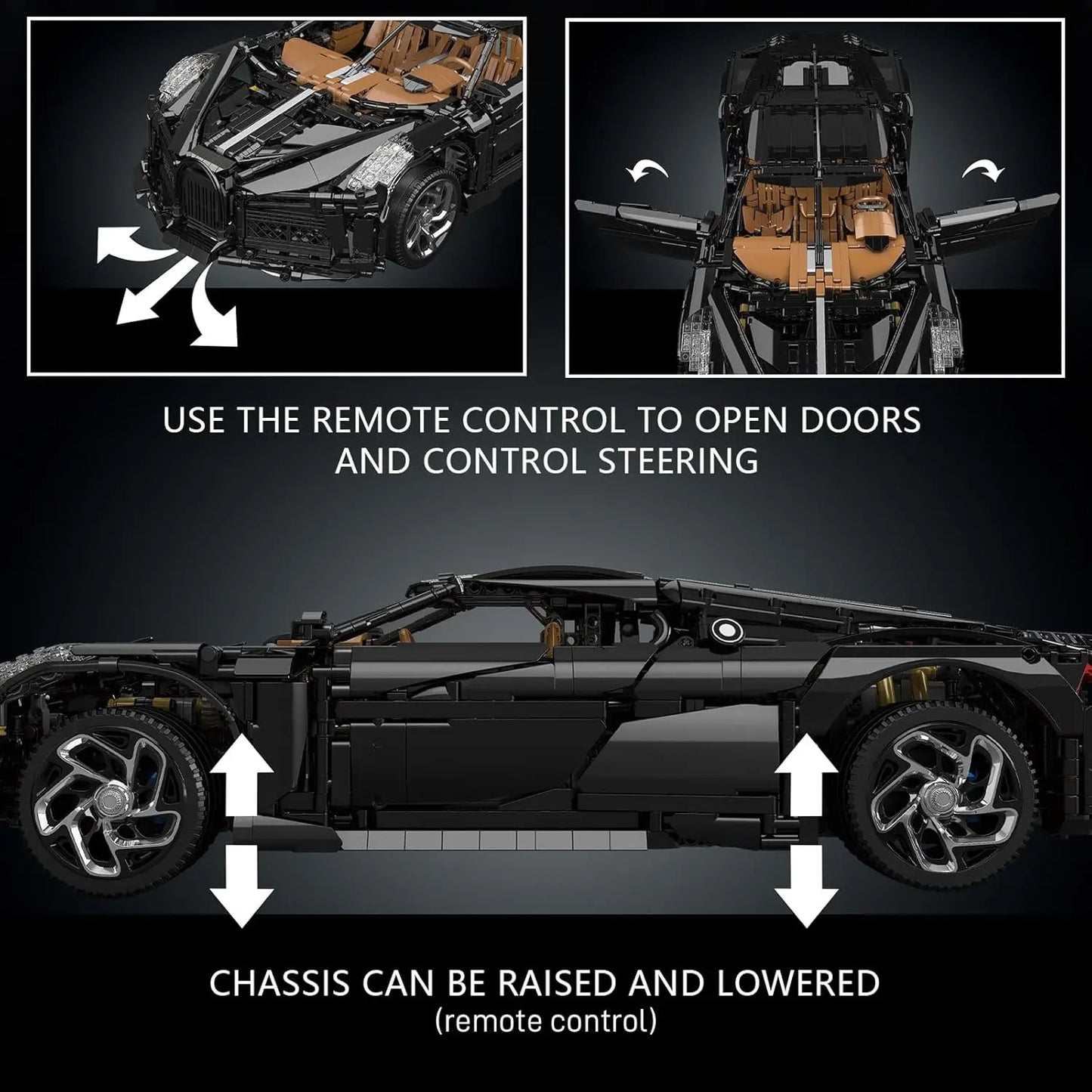 MOULD KING 13163 Bugatti Building Block Assembly