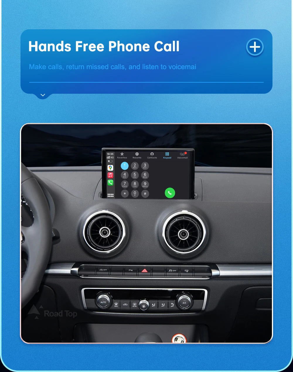 Carplay Wireless Android Auto interface For Audi A3 S3 2013-2018