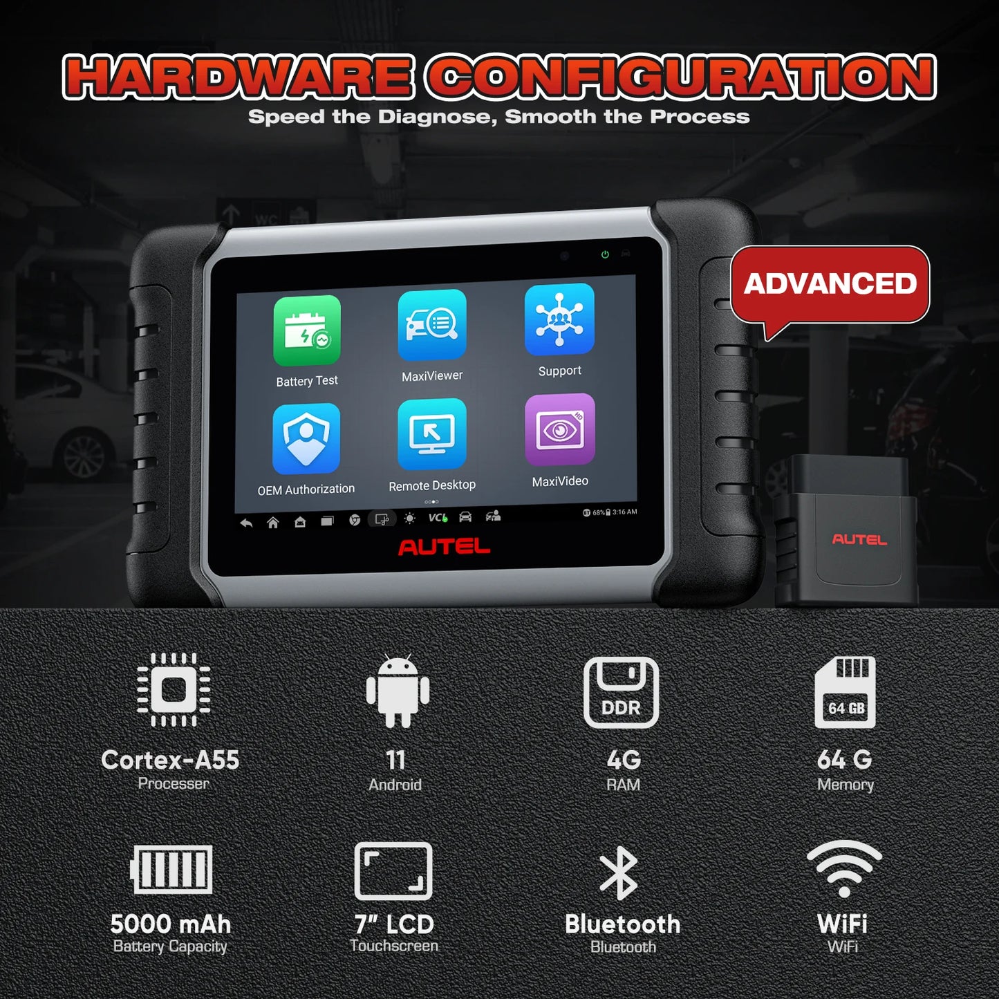 Autel MaxiCOM MK808BT Pro OBD2 Scanner
