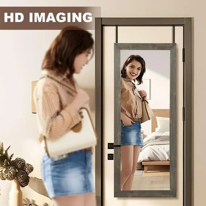 Wooden Over The Door Mirror Full Length