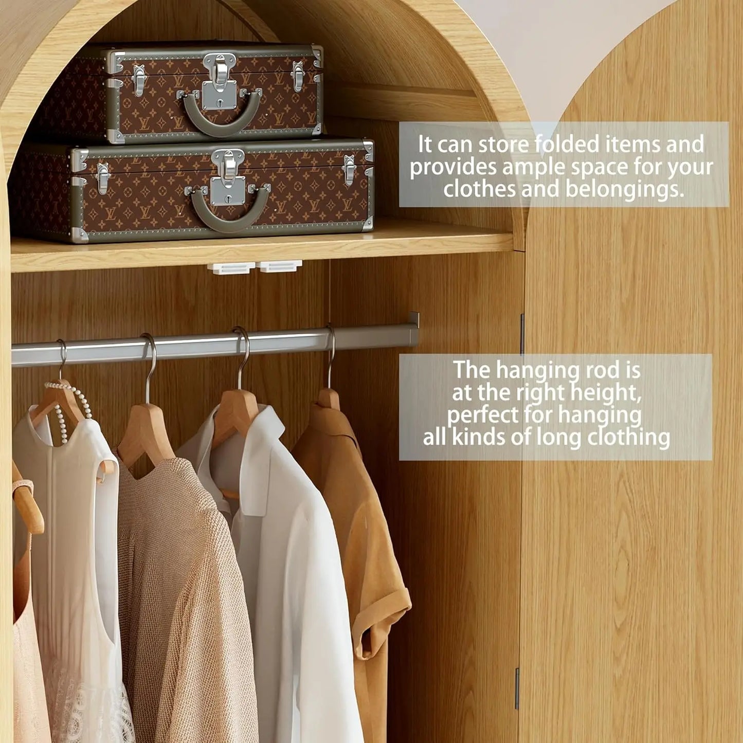 Arched Wooden Closet