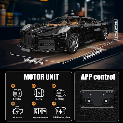 MOULD KING 13163 Bugatti Building Block Assembly
