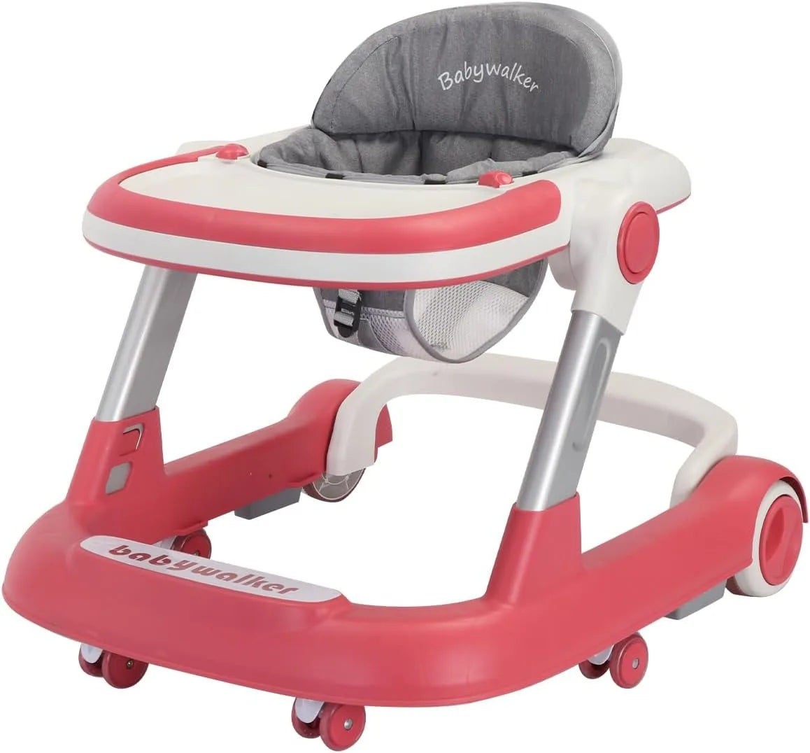 2-in-1 Baby Walker W/ Anti-Roll Design 6-18 Months