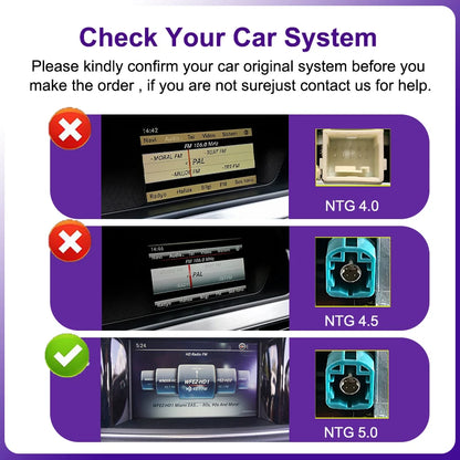 Wireless Carplay Android Auto Touchscreen for BENZ C CALSS W205 GLC 2015 - 2018
