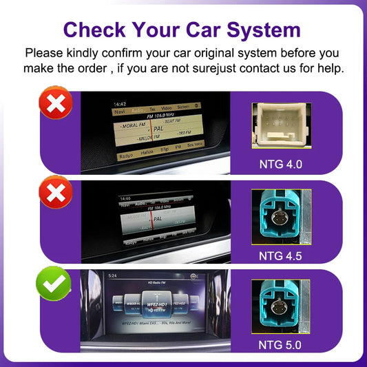 Wireless Carplay Android Auto Touchscreen for BENZ C CALSS W205 GLC 2015 - 2018