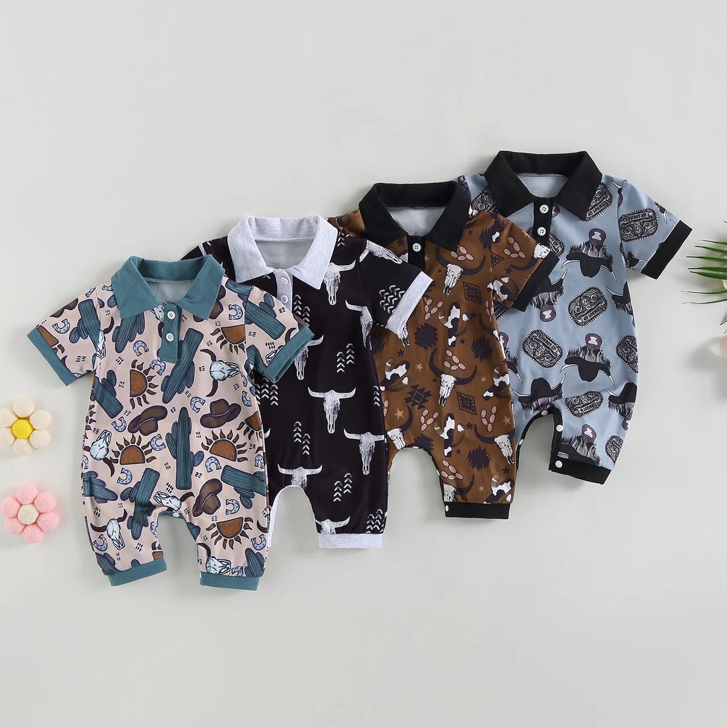 1Pc Wild Western Onesie 3-18M