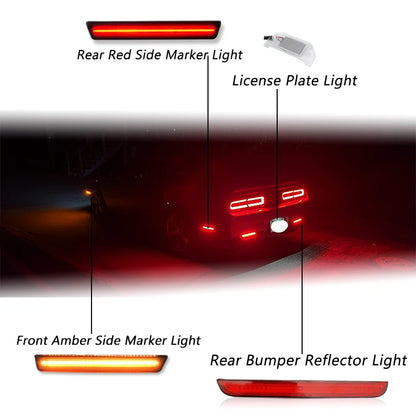 iJDM Rear Bumper Reflector Light Assemblies For 2013-2015 Dodge Challenger