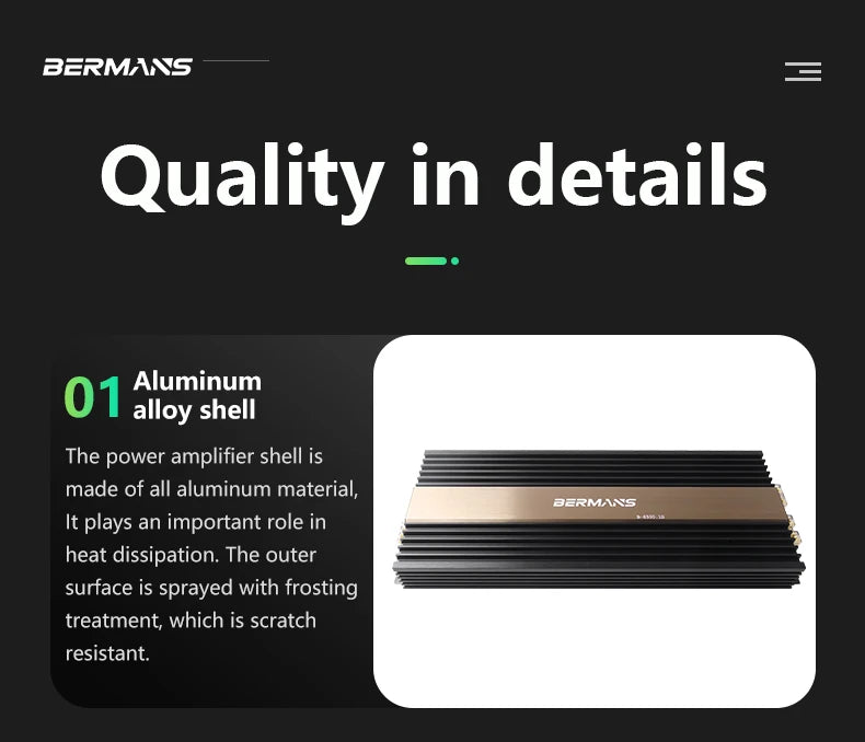 Competition grade 6500W mono car audio amplifier