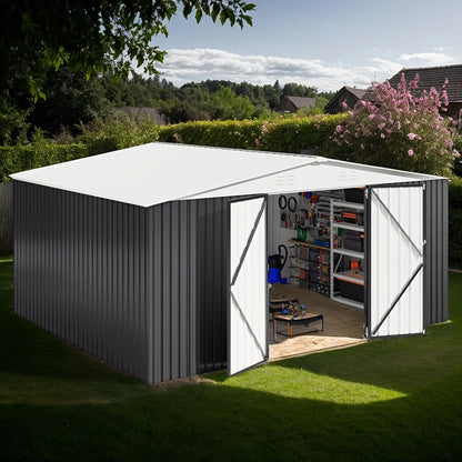 12x14FT Heavy Duty Steel Shed