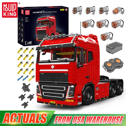 Mould King 19015 Remote Control FH16 Pneumatic Tractor Model Assembly
