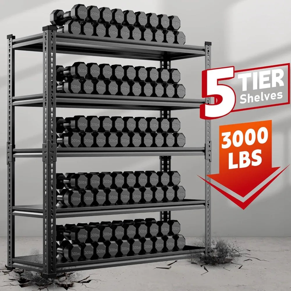 Adjustable 5-Tier Heavy Duty Garage Shelving Unit