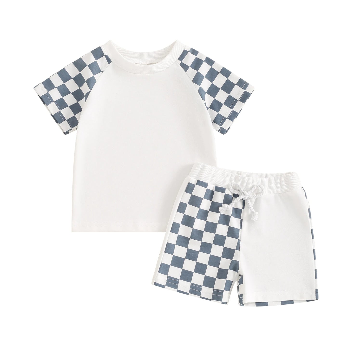 2Pc Half Checkered Outfit 12M-4T