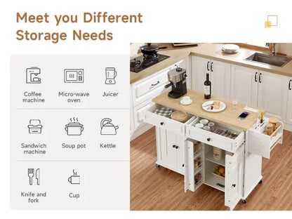 60" Mobile Kitchen Cabinet