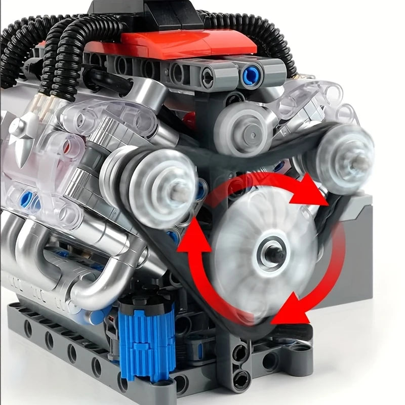 487PCS LSX454 V8 Engine Model W/ Simulated Gearbox Assembly