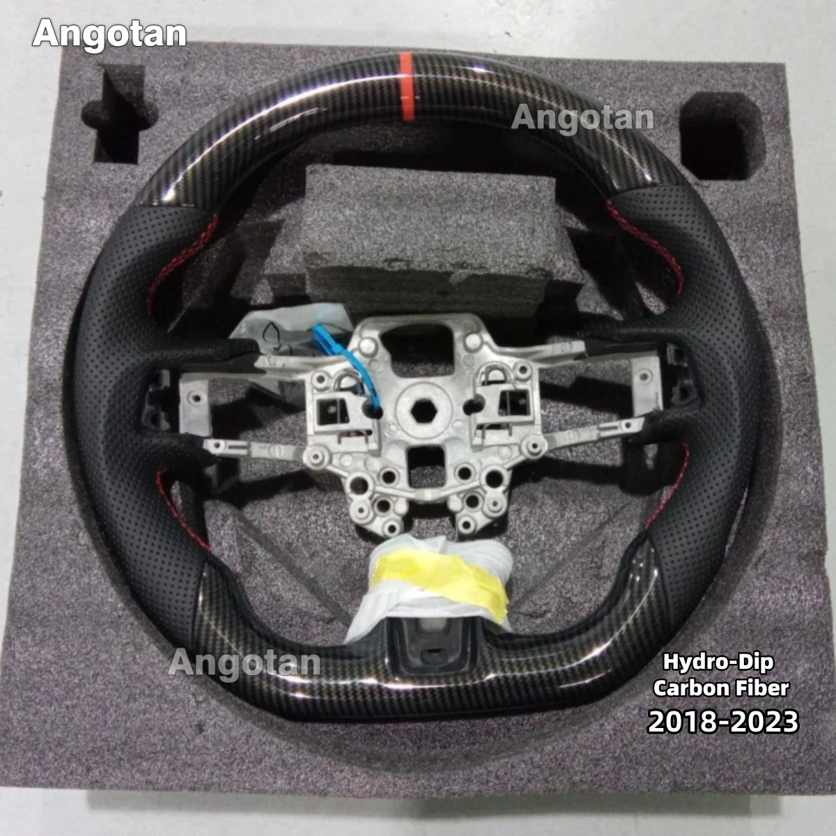 LED Carbon Fiber Steering Wheel for Ford Mustang 2015-2023